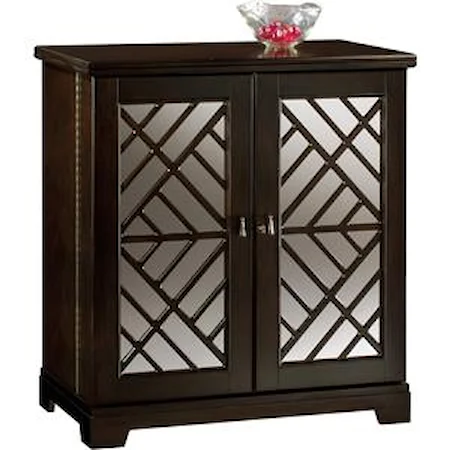 Barolo Console Wine & Bar Cabinet with Mirrored Door Panels